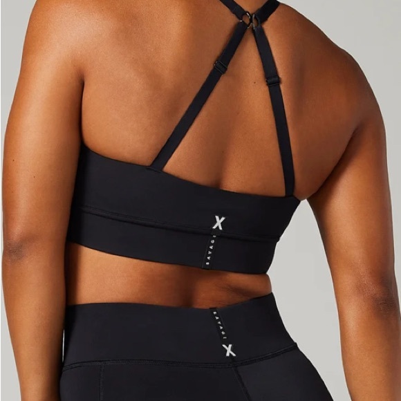 Savage X Fenty “Band-It Low Impact Sports Bra” size M “black caviar/oil slick” - Picture 3 of 7